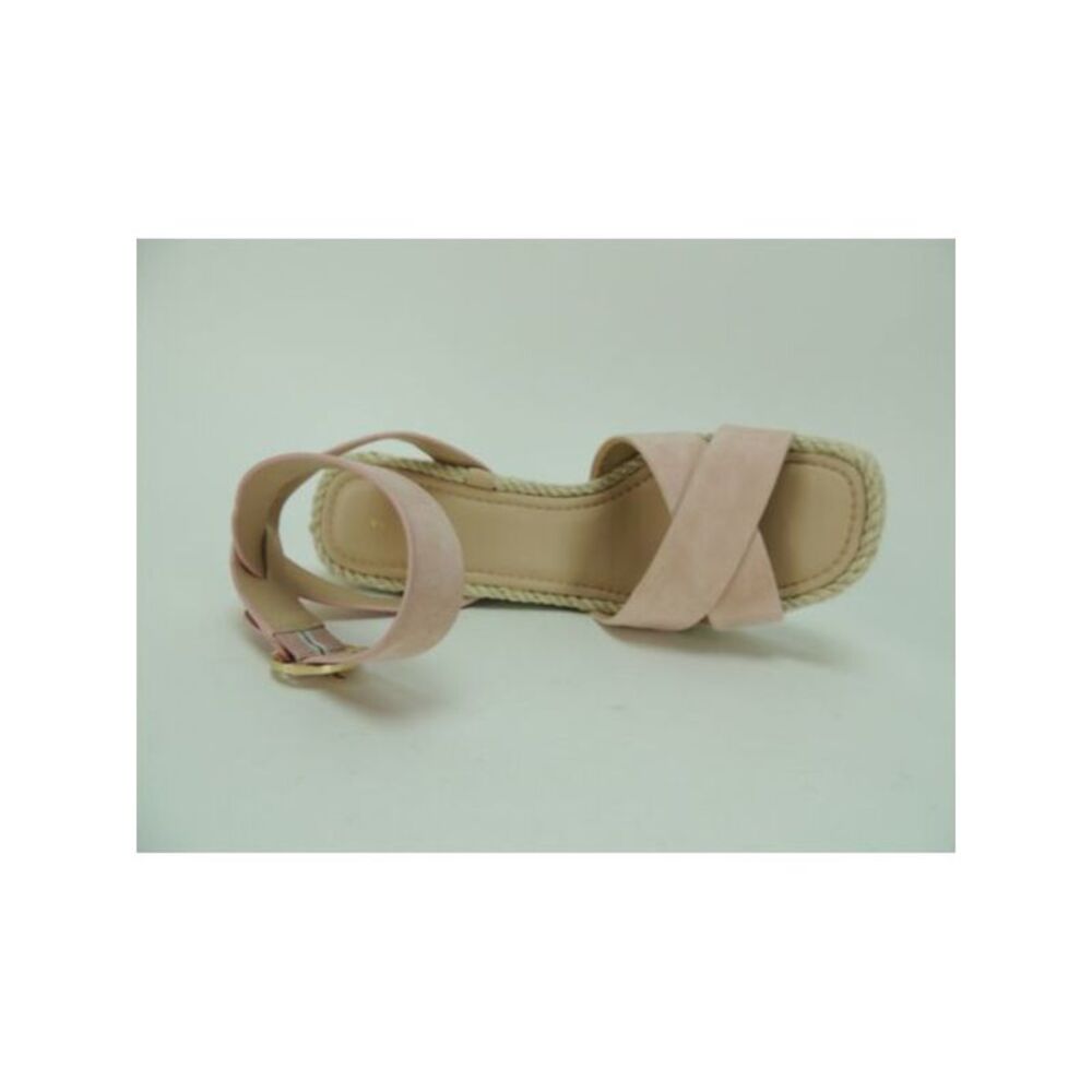 VIA SPIGA Womens Pink 1" Platform Sesilia Wedge Leather Espadrille Shoes 6.5 M - Picture 1 of 1